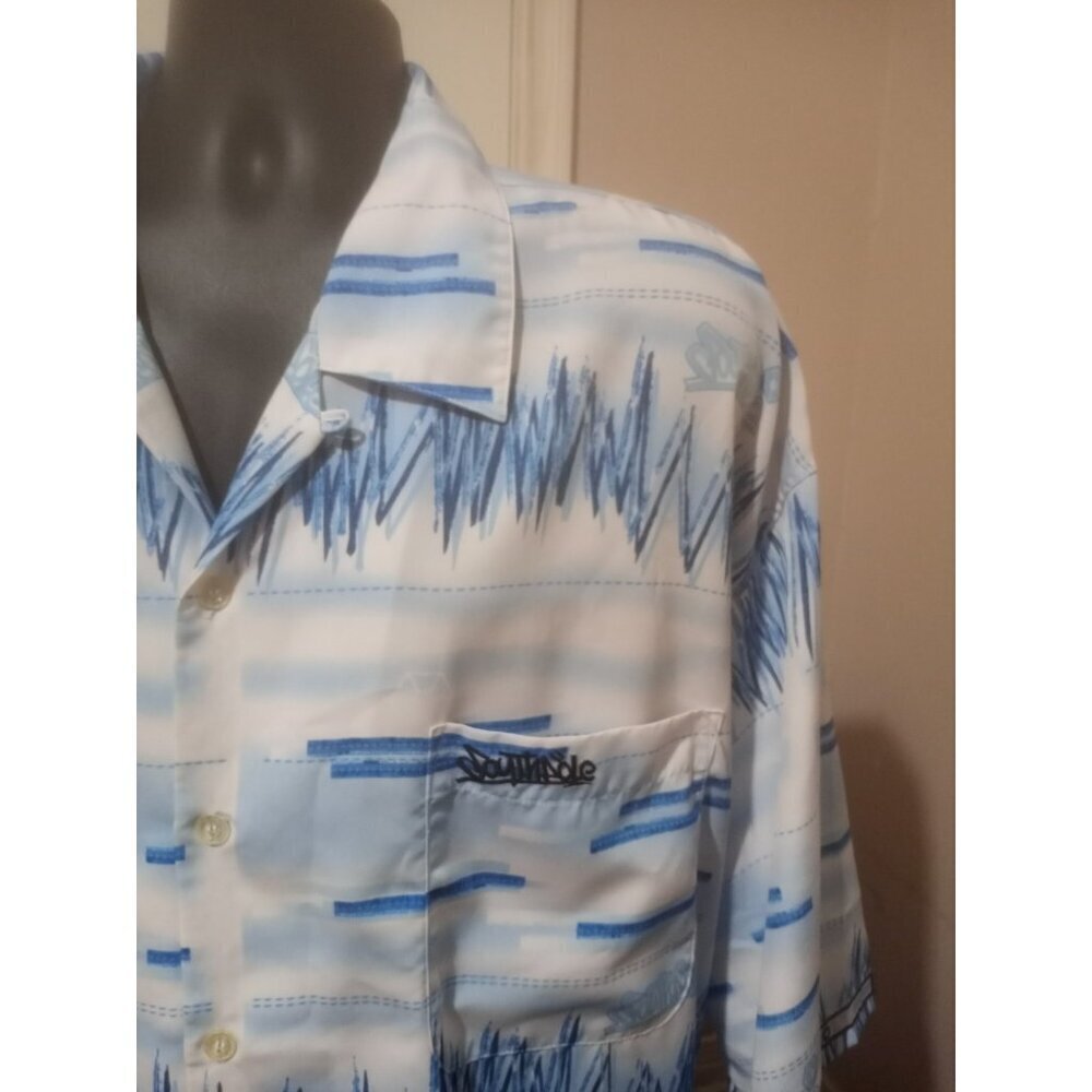 VTG Southpole Shirt Mens 3XL Blue Short Sleeve Graphic Print Hip Hop Baggy Y2K - Picture 12 of 12